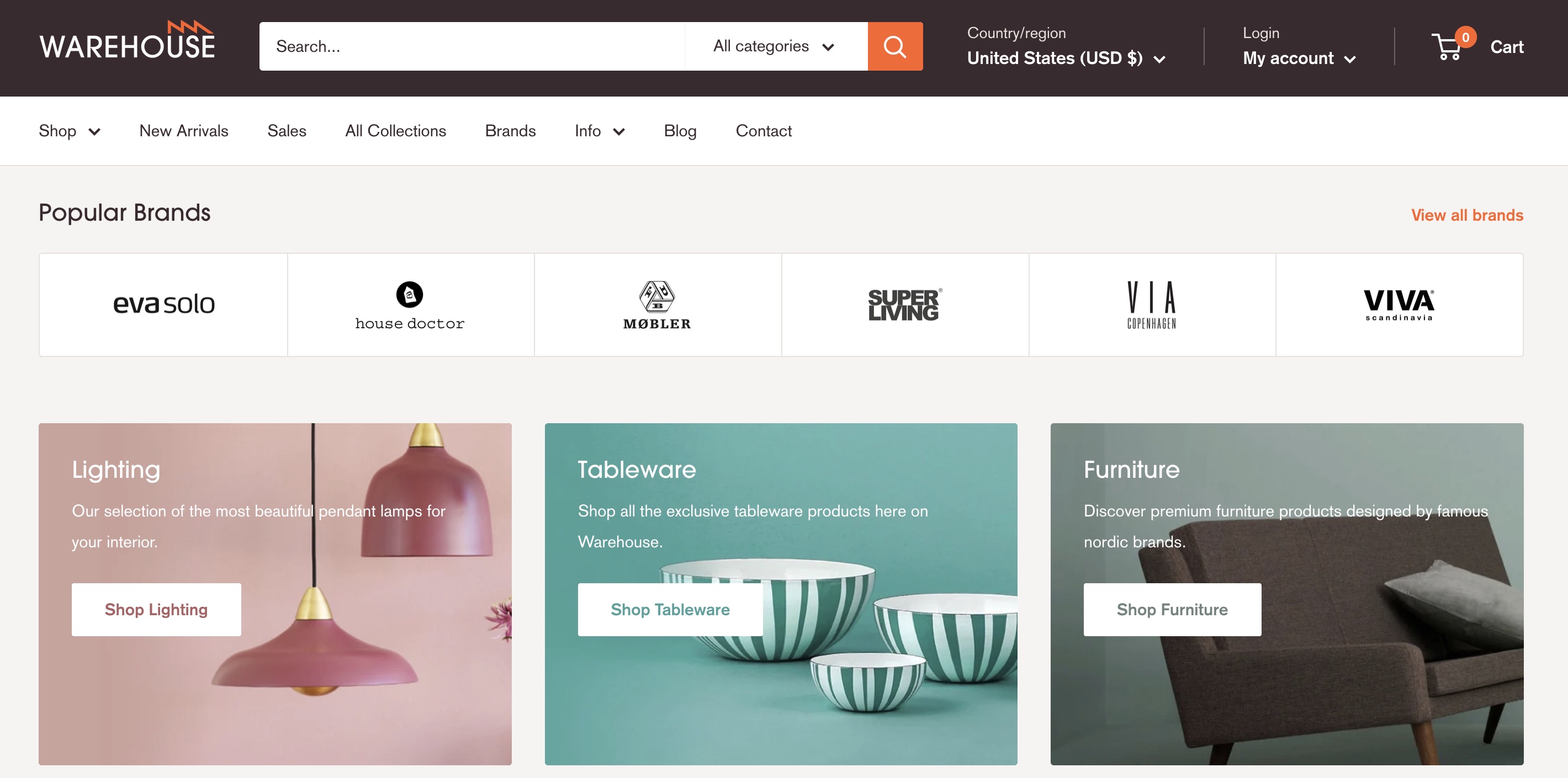 Shopify paid furniture theme