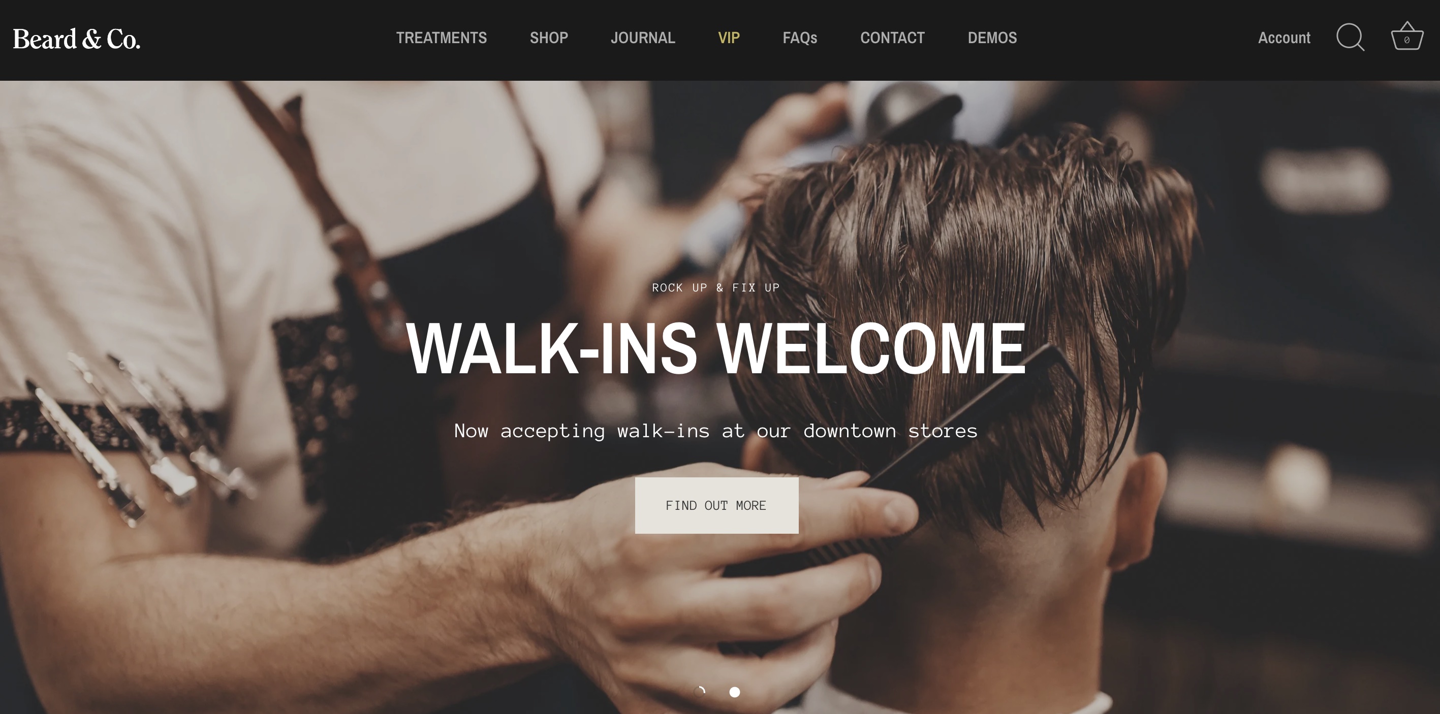 Showcase Shopify theme for service business